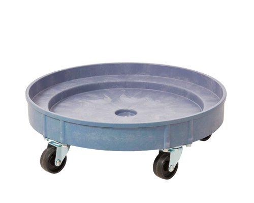 Plastic Drum Dolly; Holds 1 x 210L; 600mm dia; Grey - DID16Y