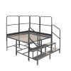 Platform System-4 (2x2)x1000Hmm Plat. - 3 Tread Unit & 4 Guards - BWP100X4SQG4