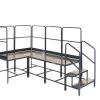 Platform System-4 (3x1 corner)x1Hm Plat. - 3 Tread Unit&6 Guards - BWP100X4CRG6