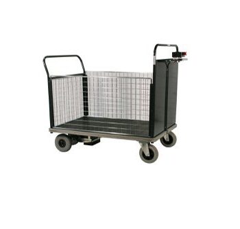 Powered Platform Truck - Steel End with 2 Mesh Sides & Opp End - Small - PWPT404Y