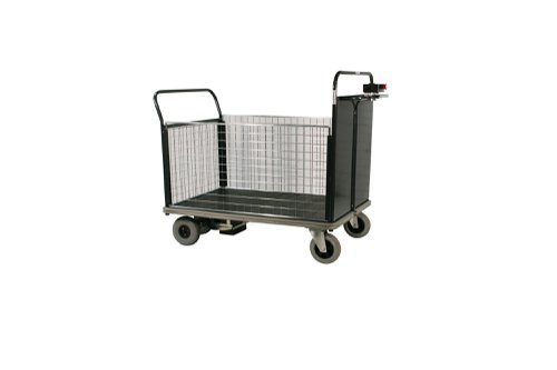 Powered Platform Truck - Steel End with 2 Mesh Sides & Opp End - Small - PWPT404Y