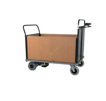 Powered Platform Truck - Steel End with 2 Timber Sides & Opp End - Small - PWPT414Y
