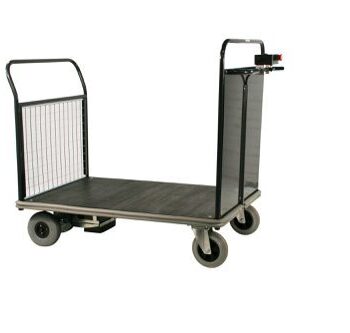 Powered Platform Truck - Steel End with Mesh Opp End - Small - PWPT402Y