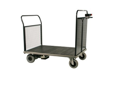 Powered Platform Truck - Steel End with Mesh Opp End - Small - PWPT402Y