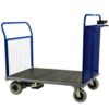 Powered Platform Truck - Steel End with Mesh Opp End - Small - PWPT402YBL