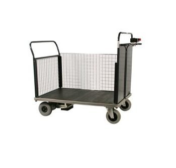 Powered Platform Truck - Steel End with Mesh Side & Opp End - Small - PWPT403Y