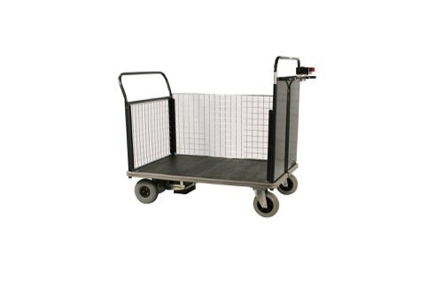 Powered Platform Truck - Steel End with Mesh Side & Opp End - Small - PWPT403Y