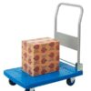 Proplaz Blue Small Platform Trolley; Fixed/Swivel Castors; Steel/Plastic; 150kg; Blue/Grey - PPU81Y
