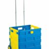 Proplaz Folding Box Truck; Fixed Wheels; Plastic; 25kg; Blue/Yellow - GI040Y