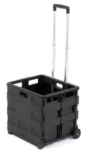 Proplaz Folding Box Truck; Fixed Wheels; Plastic; 35kg; Black - BI041Y