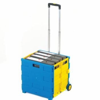 Proplaz Folding Box Truck; Fixed Wheels; Plastic; 35kg; Blue/Yellow - GI041Y