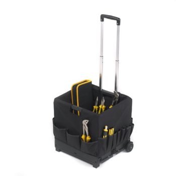 Proplaz Folding Box Truck with Compartment Bag; Fixed Wheels; Plastic; 35kg; Black - BI045Y