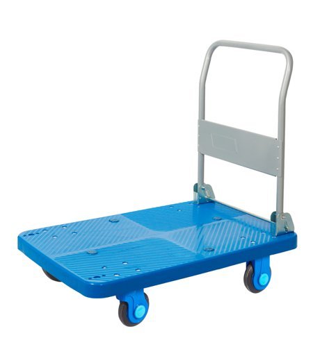 Proplaz Super Silent Platform Trolley; Super Silent Castors; Steel/Plastic; 300kg; Blue/Grey - PPS71Y
