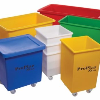 Proplaz Xtra Food Grade Polyethylene Mobile Tapered Truck; 72L; Blue - GC0072_Blue