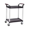 Proplaz2 Shelf Trolley; Swivel (x2 Braked) Castors; Anodised Aluminium/Plastic; 150kg; Black/Silver - HI275Y