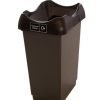 Recycling Bin c/w Sticker; Open Hole; 50L; Grey Body; Black Lid; Plastic - RB250Z_BLLGWST