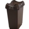 Recycling Bin c/w Sticker; Open Hole; 50L; Grey Body; Dark Grey Lid; Plastic - RB250Z_DGLCAST
