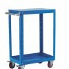 Reversible Tray/Shelf Trolley; 2 Tier; 150kg; Blue - TI246Y