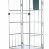 Roll Container; Swivel (x2 Braked) Castors; Steel; 600kg; Silver - RI2003