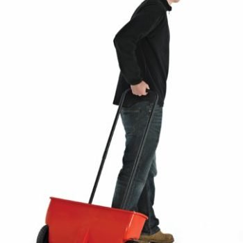 Salt (Seed) Spreader; 8 Disperse Settings; 20L; Heavy Duty Plastic/Steel; Red/Black - SCA06Y