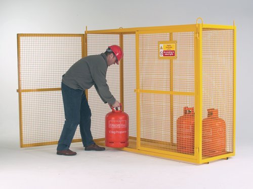 Security Cage; 1680 x 2070 x 700; Double Door; 500kg; Yellow - SCS05Z