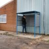 Smoking Shelter; Punched Steel Sides; Blue - BSS208