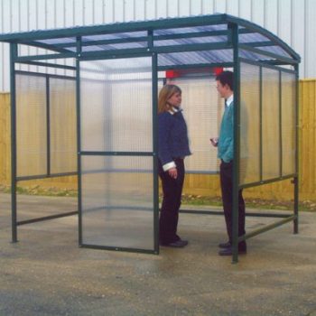 Smoking Shelter with Polycarbonate Panel; Green - BSS27Z