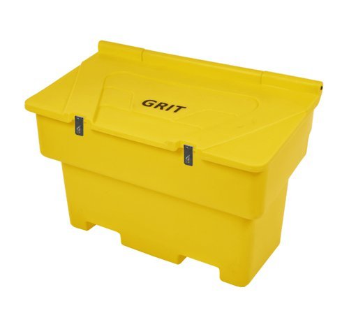 Stackable Polyethylene Grit Bin c/w Salt; 200L; Yellow - GB200ST