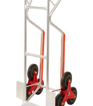 Stairclimber with Skids; 3 Star Wheels; Aluminium; 60/150kg; Silver - GI380Y