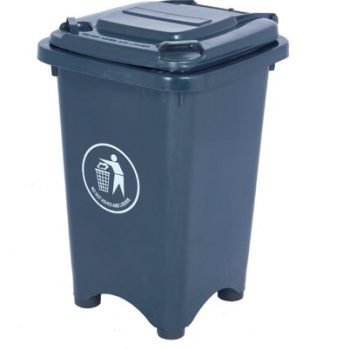 Static Bin; 50L; 30% Recycled Polyethylene; Dark Grey - LFB50Z_DGrey