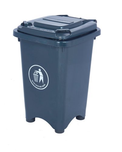 Static Bin; 50L; 30% Recycled Polyethylene; Dark Grey - LFB50Z_DGrey