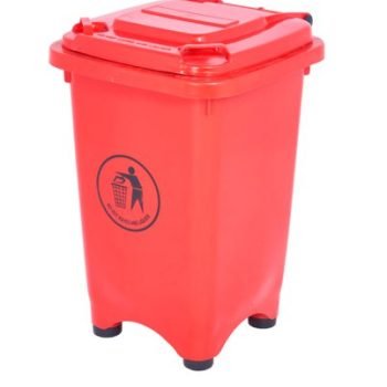 Static Bin; 50L; 30% Recycled Polyethylene; Red/Orange - LFB50Z_Red/Orange