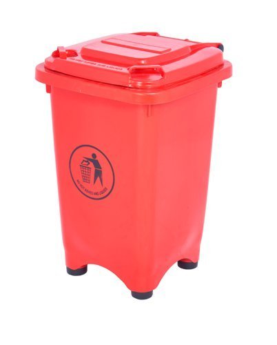 Static Bin; 50L; 30% Recycled Polyethylene; Red/Orange - LFB50Z_Red/Orange