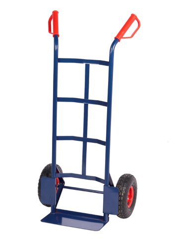 Steel Sack Truck; Pneumatic Wheels; Steel; 250kg; Blue - GI523P