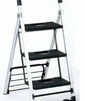 Step-A-Truck; 3 Tread; Solid Wheels; Aluminum; 60/150kg; Silver/Black - FMS83Y
