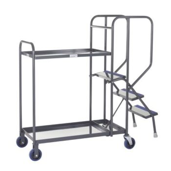Stepped Picking Trolley 2 Tier 3 Step 800 x 500 Steel - PAOP204Y