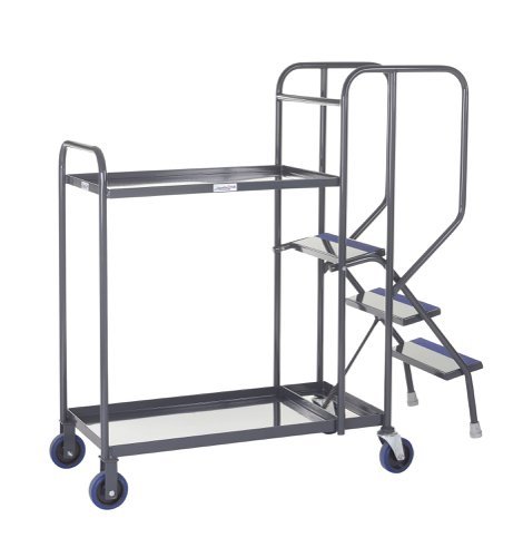 Stepped Picking Trolley 2 Tier 3 Step 800 x 500 Steel - PAOP204Y
