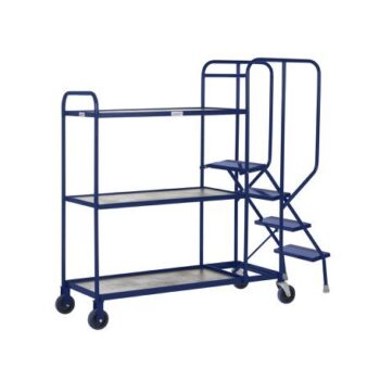 Stepped Picking Trolley 2 Tier 3 Step 800 x 500 Timber - PAOP203YBL