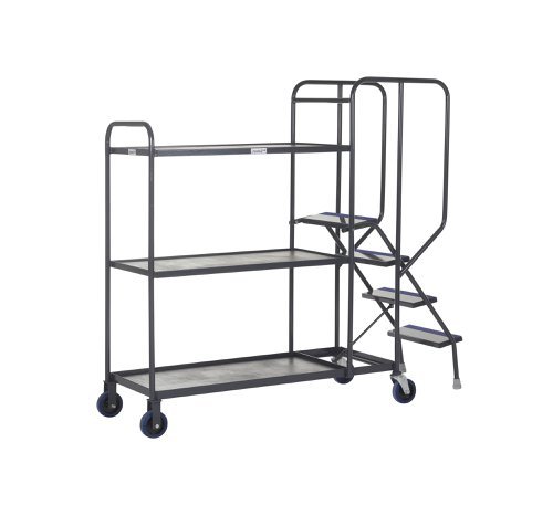 Stepped Picking Trolley 3 Tier 4 Step 1000 x 500 Timber - PAOP205Y