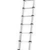 Telescopic Ladder; 13 Tread; Aluminium; 150kg; Silver/Black/Red - GXF21Z
