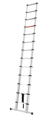 Telescopic Ladder; 13 Tread; Aluminium; 150kg; Silver/Black/Red - GXF21Z