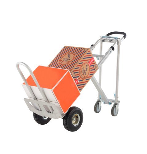 Three Way Truck; Fixed/Swivel Wheels; Aluminum; 350kg; Silver - GI935P