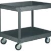 Tray Trolley; 2 Deep Trays; Swivel (x2 Braked)Castors; Steel; 250kg; Grey - WI202Y