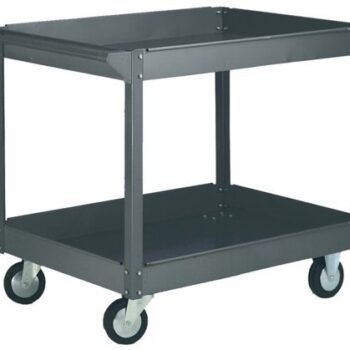 Tray Trolley; 2 Deep Trays; Swivel (x2 Braked)Castors; Steel; 250kg; Grey - WI202Y