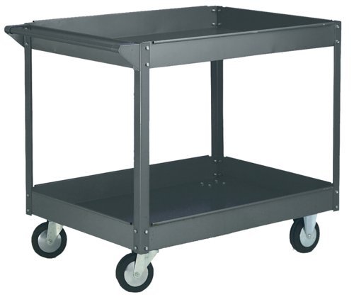 Tray Trolley; 2 Deep Trays; Swivel (x2 Braked)Castors; Steel; 250kg; Grey - WI202Y