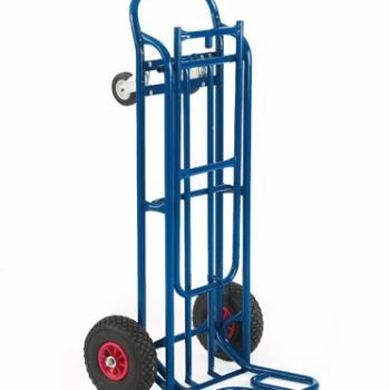 Two Way Cargo Truck; Fixed/Swivel Wheels; Steel; 150kg; Blue - GI352Y