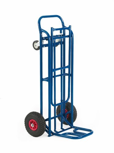 Two Way Cargo Truck; Fixed/Swivel Wheels; Steel; 150kg; Blue - GI352Y