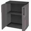 Utility Cupboard; 2 Doors; 1 Shelf; Two Tone Grey - CLD084D