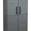 Utility Cupboard; 2 Doors; 3 Shelf; Two Tone Grey - CLD1634