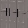 Utility Cupboard; 3 Doors; 3 Shelf; Two Tone Grey - CLD163T